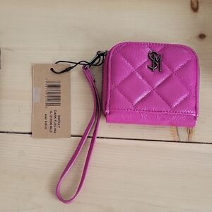 Steve Madden Bwelly Dark Fuschia Zip Around Wallet NWT